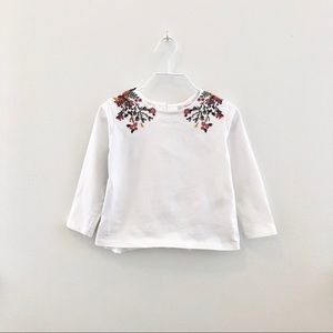 Zara Floral Appliqué Top